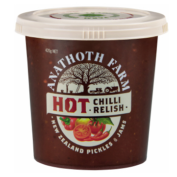 NZ Anathoth Farm Hot Chilli Relish 420g*