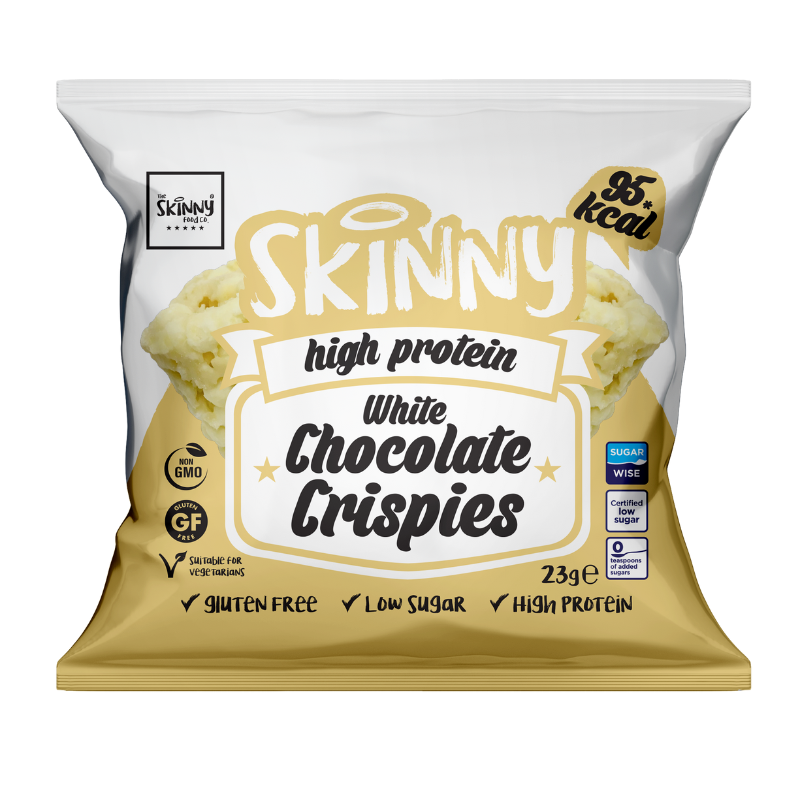 UK The Skinny Food High Protein White Milk Chocolate Crispies, 23g