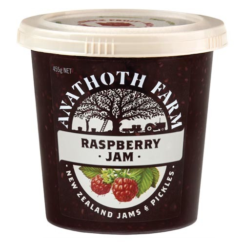 NZ Anathoth Farm Raspberry Jam 455g*