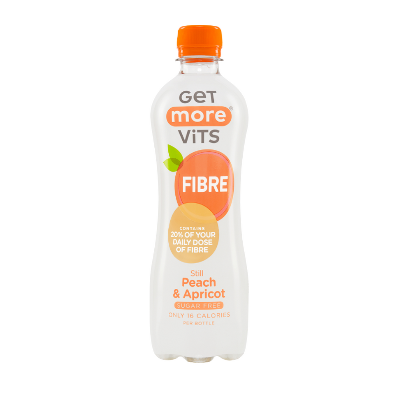 英國Get More Vits 纖維有氣飲品(蜜桃&杏桃味), 500毫升