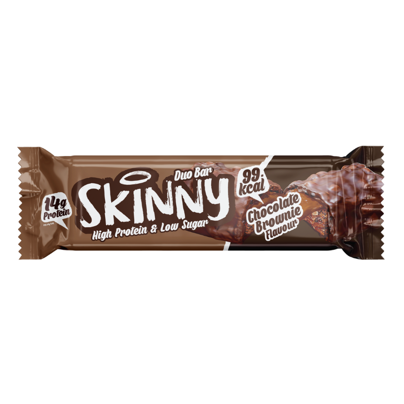 UK The Skinny Food Chocolate Brownie Skinny High Protein Low Sugar Bar, 2x30g