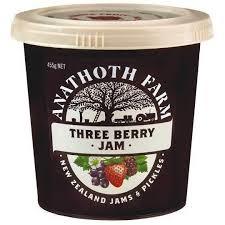 NZ Anathoth Farm Three Berry Jam 455g*