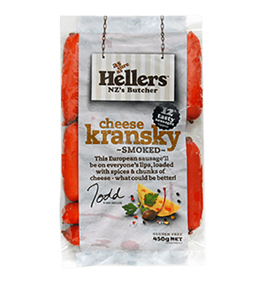 紐西蘭Heller's煙燻芝士(Cheese Kransky)腸450克*
