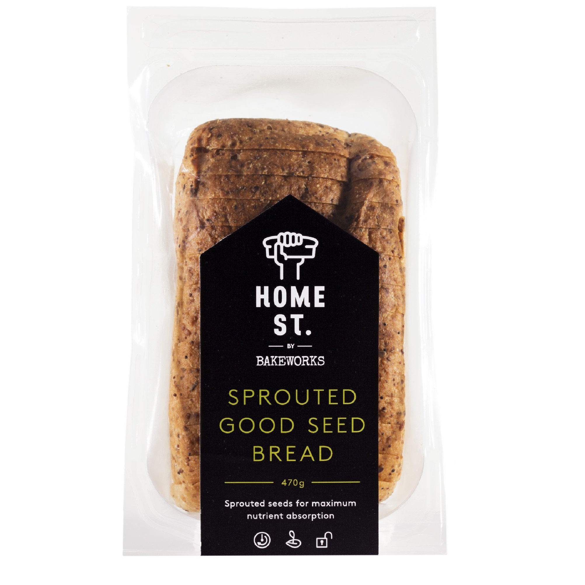 急凍紐西蘭Home St.無麩質發芽良籽麵包470克*
