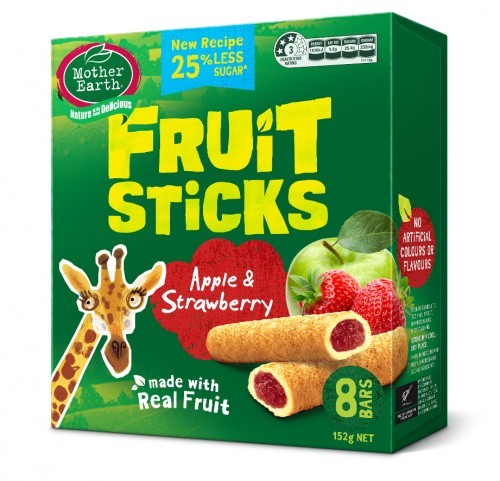 Mother Earth Fruit Sticks Apple & Strawberry 152g - NZ*