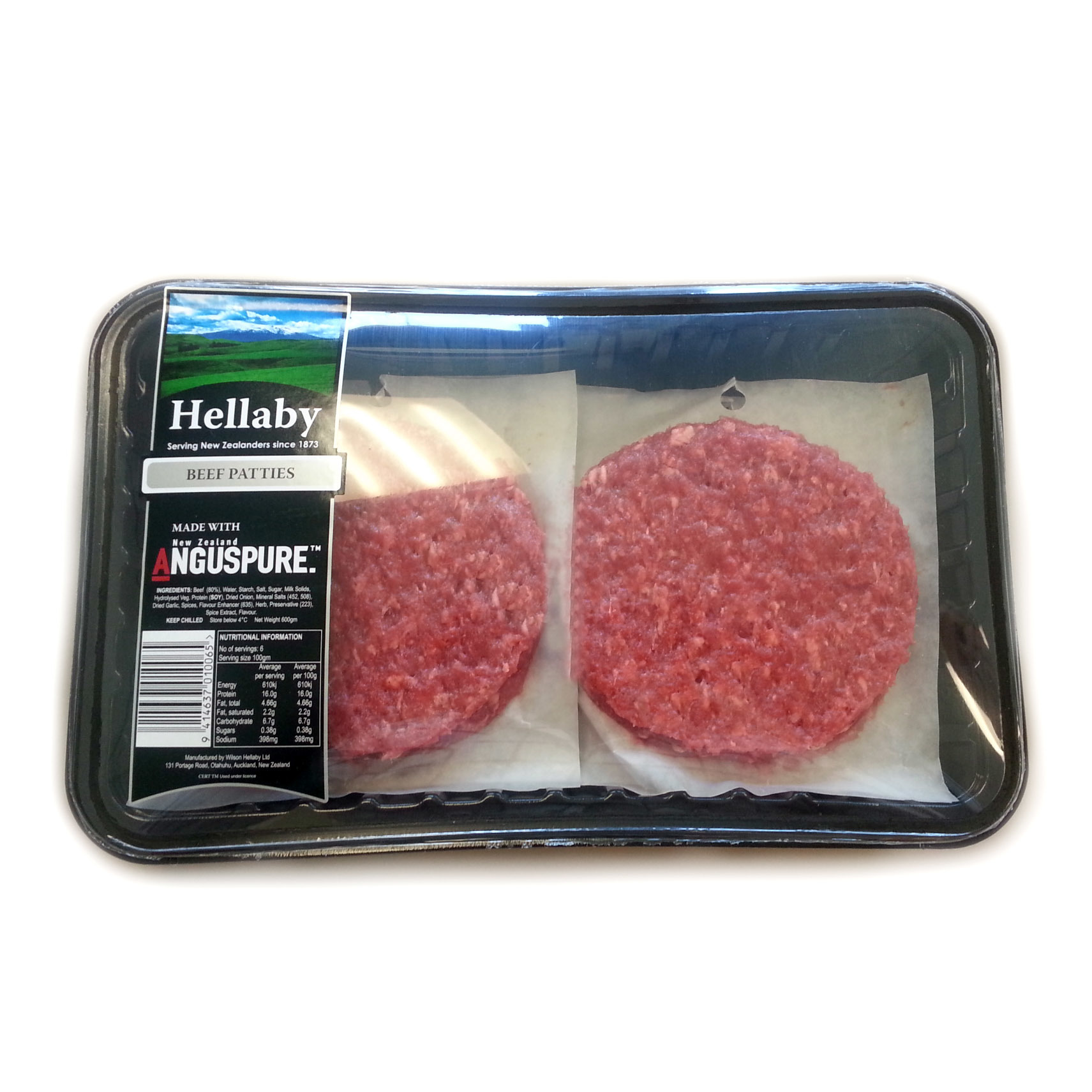急凍紐西蘭Hellaby安格斯牛肉餅600克*