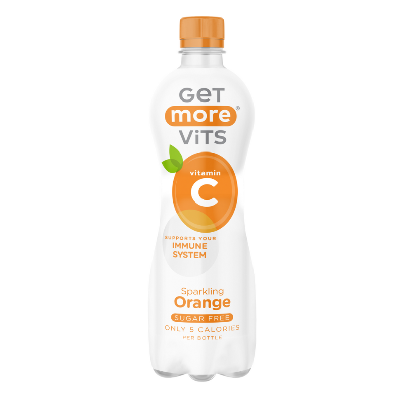 UK Get More Vits Sparkling Orange Flavor Vitamin Drink, 500ml
