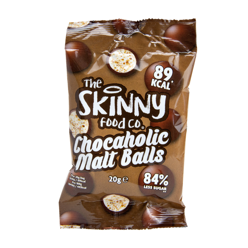 UK The Skinny Food Chocaholic Malt Balls, 20g