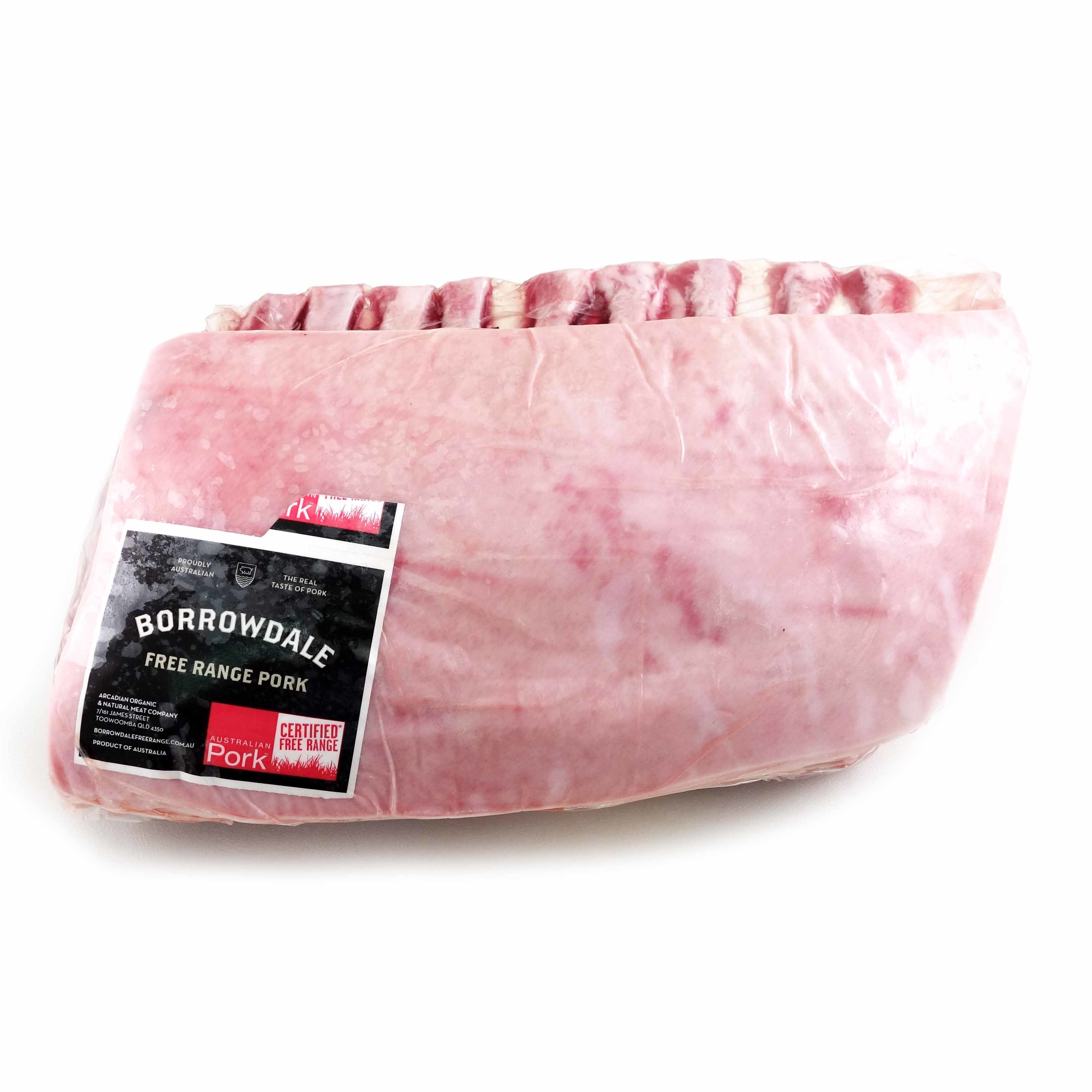 AUS Borrowdale Frenched Pork Rack Rind On