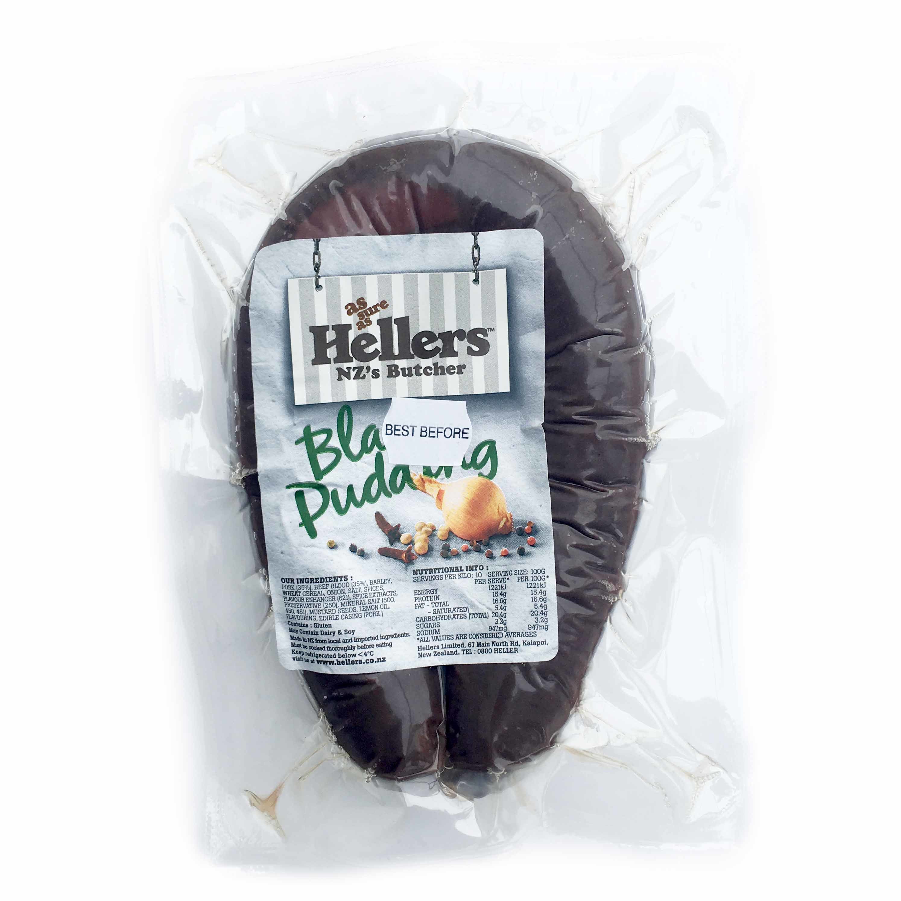 Frozen NZ Hellers Black Pudding Sausage 280g*