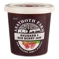 NZ Anathoth Farm Rhubarb & Red Berry Jam 455g*