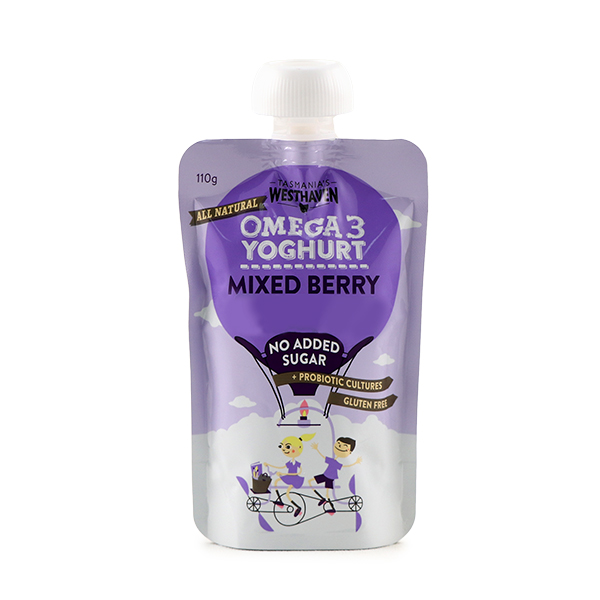 Westhaven Omega 3 Mixed Berry (Pouch) Yoghurt 110g - AUS*