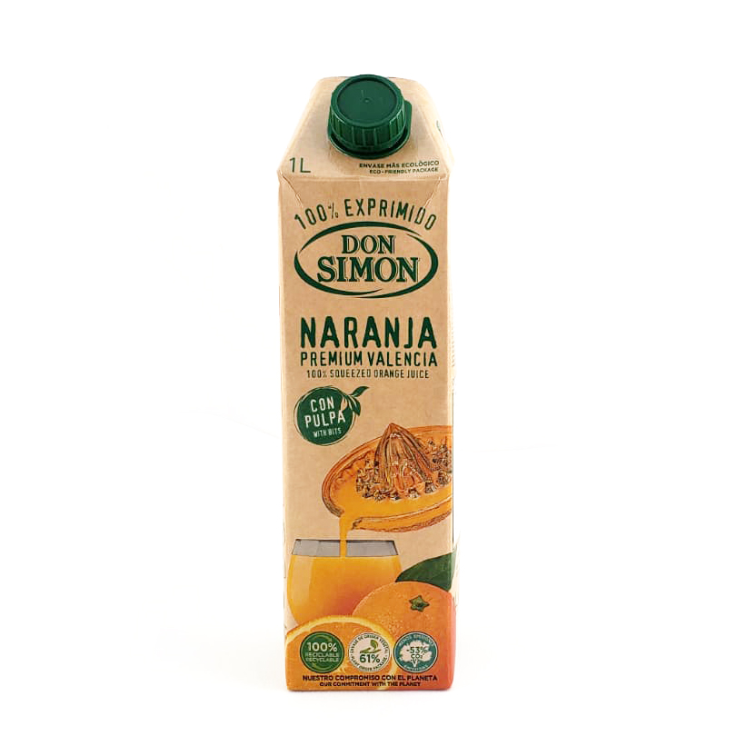 西班牙Don Simon 100% 粒粒橙汁1公升*