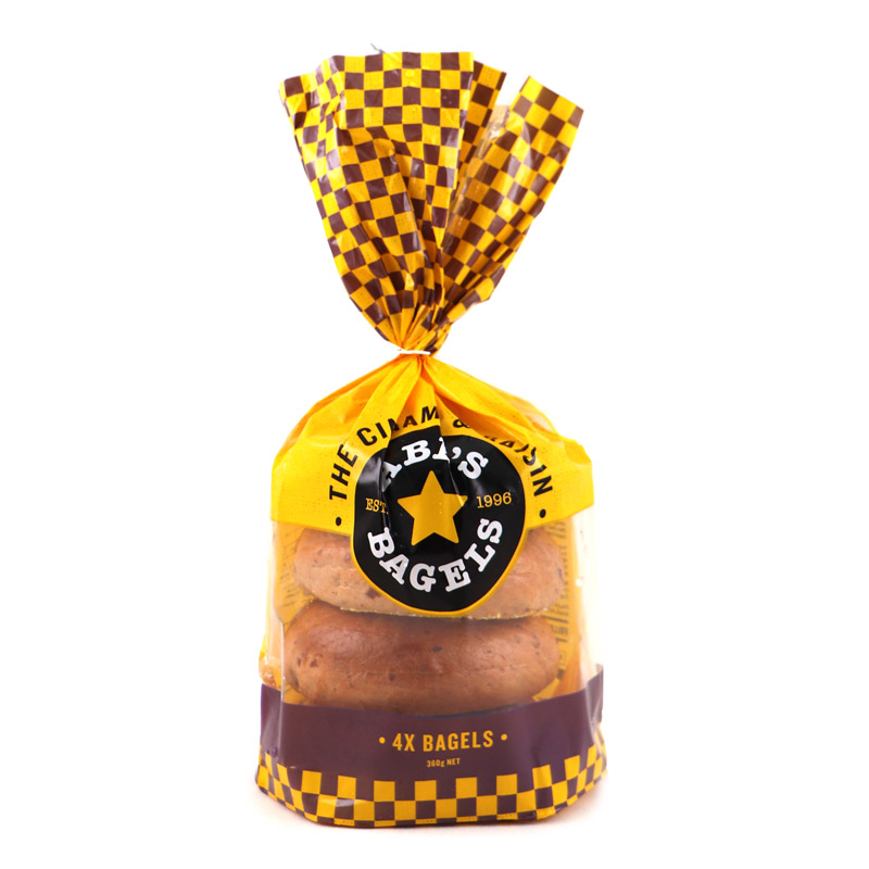 NZ Abe's Bagels - The Cinnamon & Raisin 360g*