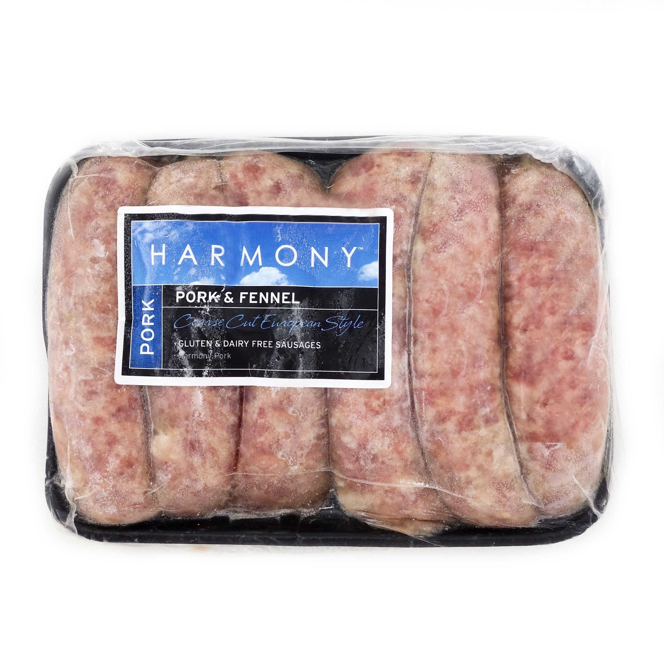 Frozen NZ Harmony Pork & Fennel Sausage*