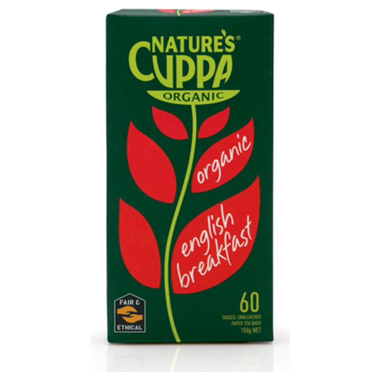 Nature's Cuppa有機英國早餐茶(60個茶包)150克*