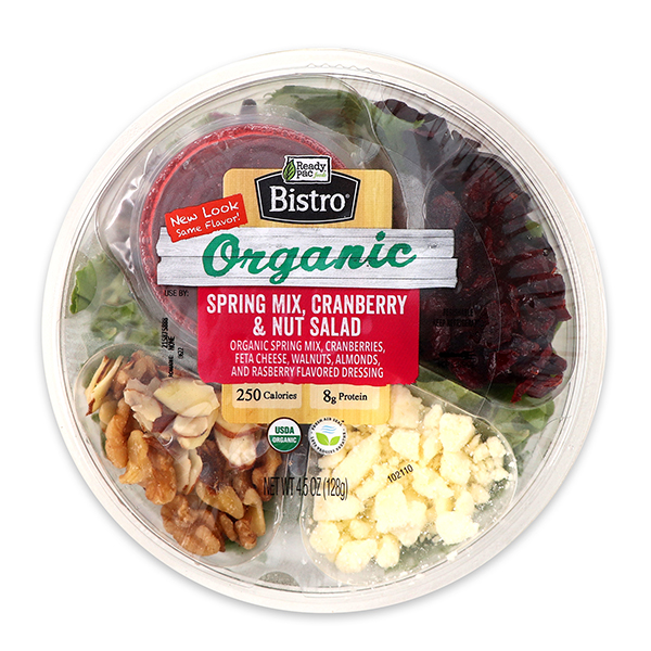 Bistro Spinach Organic Spring Mix, Cranberry & Nut (Bowl) 135g - US*