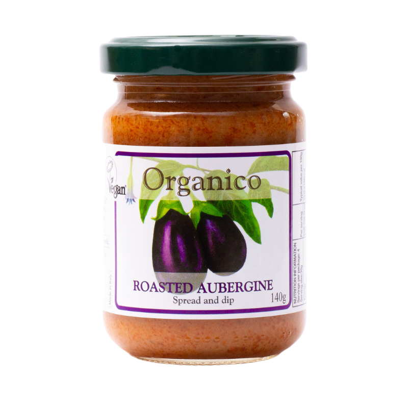 英國 Organico 烤茄子抹醬,140g