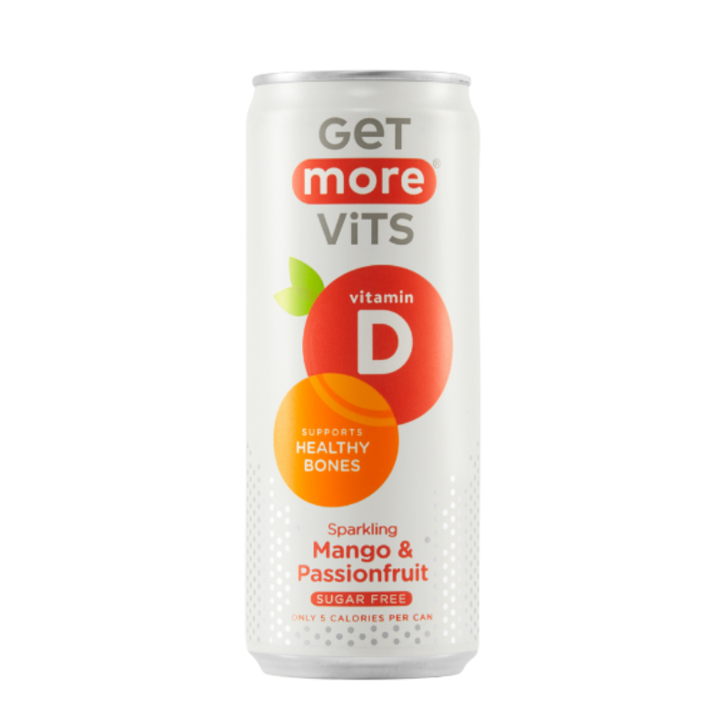 UK Get More Vits Mango & Passionfruit Flavor Vitamin Drink, 330ml