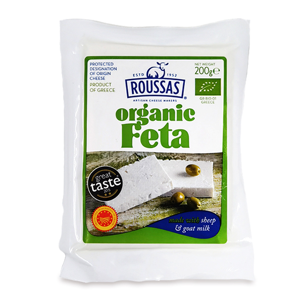 Greek Roussas Organic Feta Cheese 200g*