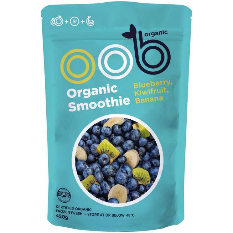 Frozen NZ Omaha Organic Blueberry Kiwi Banana Smoothie 450g*