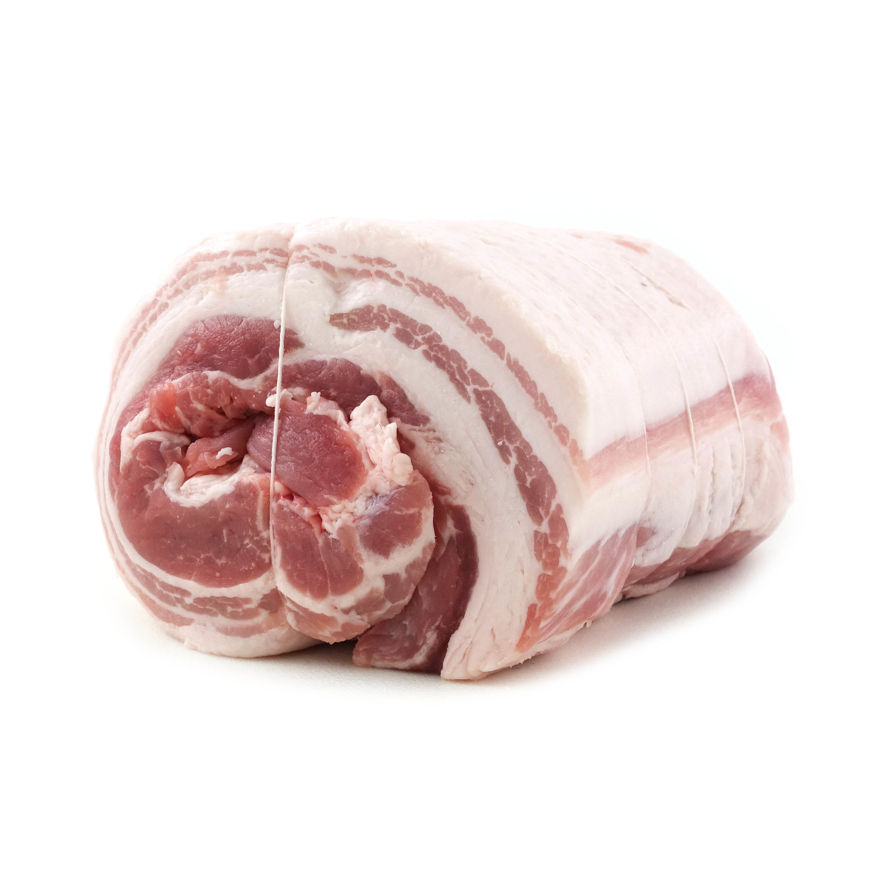 Frozen Danish Organic Pork Belly Rind Off - Rolled & Tied