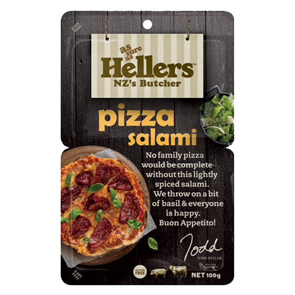 急凍紐西蘭Hellers薄餅沙樂美(Salami)薄片100克*