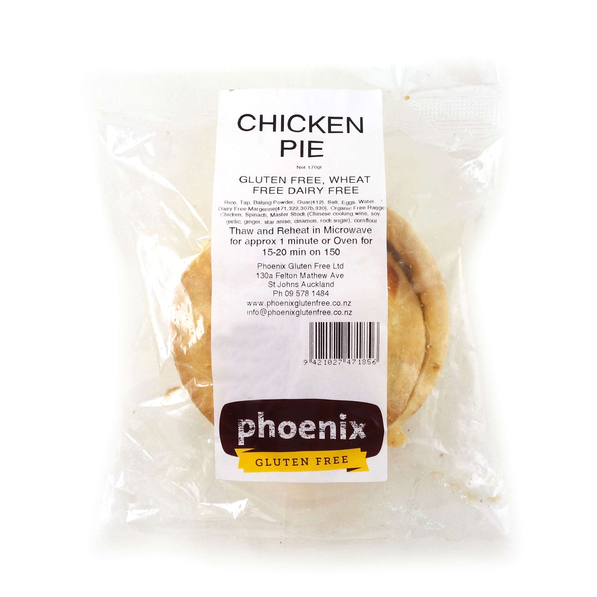 Frozen Phoenix GF Chicken Pie 170g - NZ*
