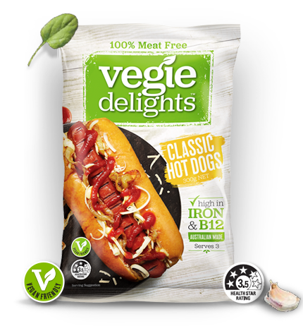Frozen Vegie Delights (Meat Free) Classic Hot Dogs 300g*