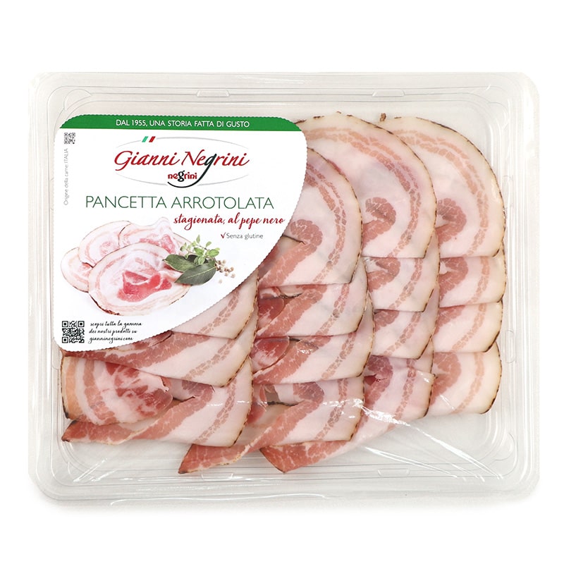 Italian Negrini Pancetta Arrotolata (Rolled Bacon)  110g*
