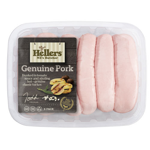 NZ Hellers Genuine Pork Sausage 450g*