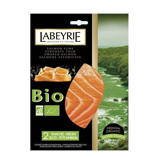 Frozen Labeyrie Bio Organic Smoked Salmon (2 slices) 75g*