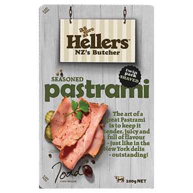 紐西蘭Hellers煙燻牛肉(Pastrami)片200克*