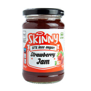 UK The Skinny Food 97% Less Sugar Strawberry Jam, 340g