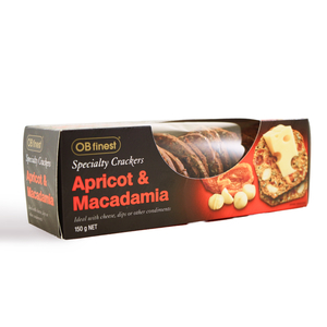 OB Finest Apricot & Macadamia Crackers 150g - Aus*